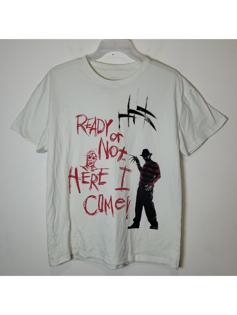 A Nightmare on Elm Street Freddy Krueger T-Shirt Ready Or Not Here I Come Size L